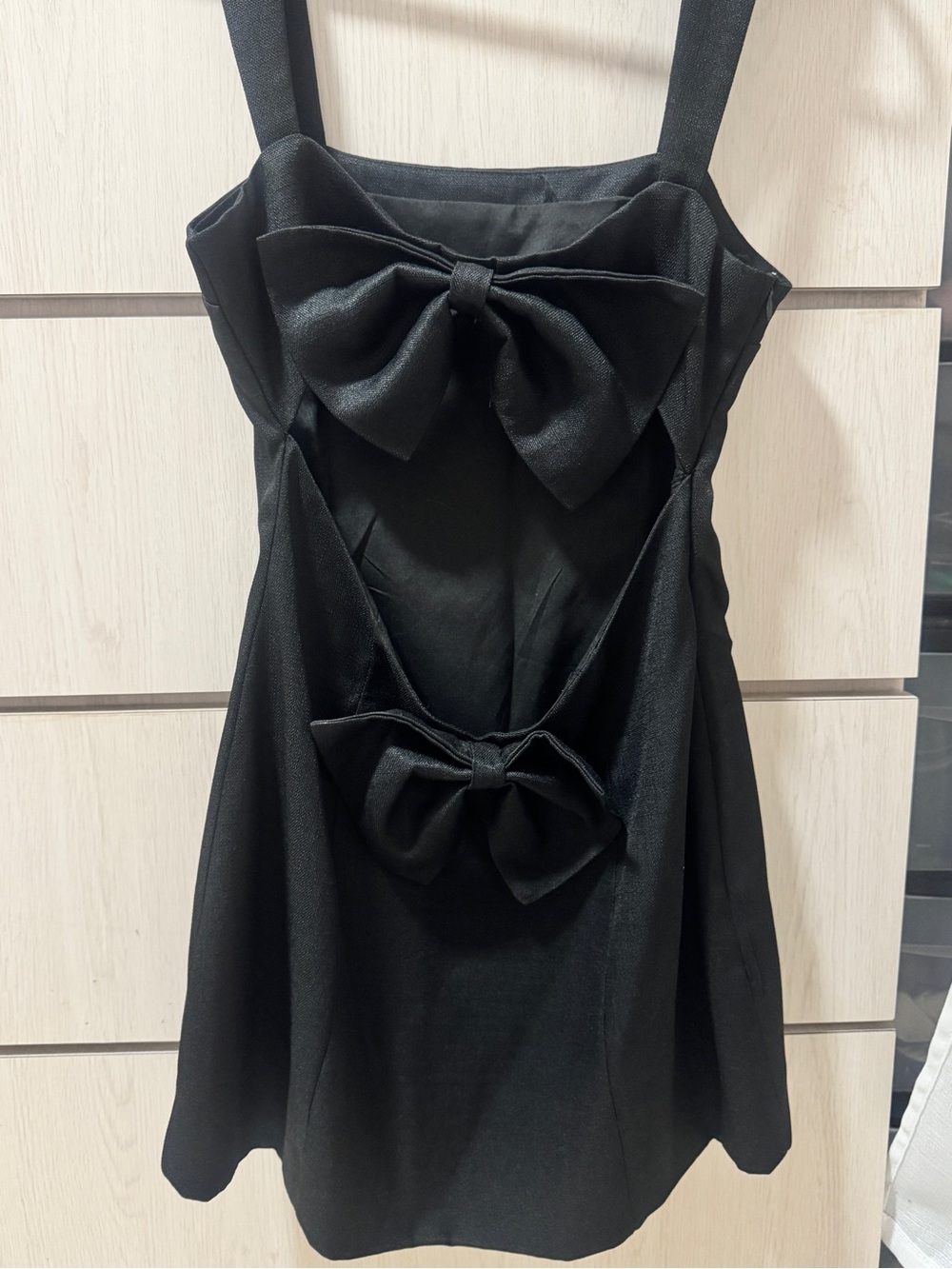PrettyLittleThing Black Square-Neck Mini Dress with Wide Straps